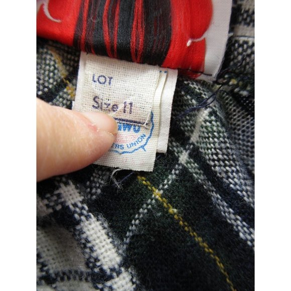 VINTAGE Classic of Boston Skirt 11 Tartan Plaid School Girl Midi 80s - Picture 8 of 10